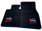 Black Floor Mats For BMW 6 Series E64 Convertible ER56 Design Limited Edition Blue Trim - AutoWin
