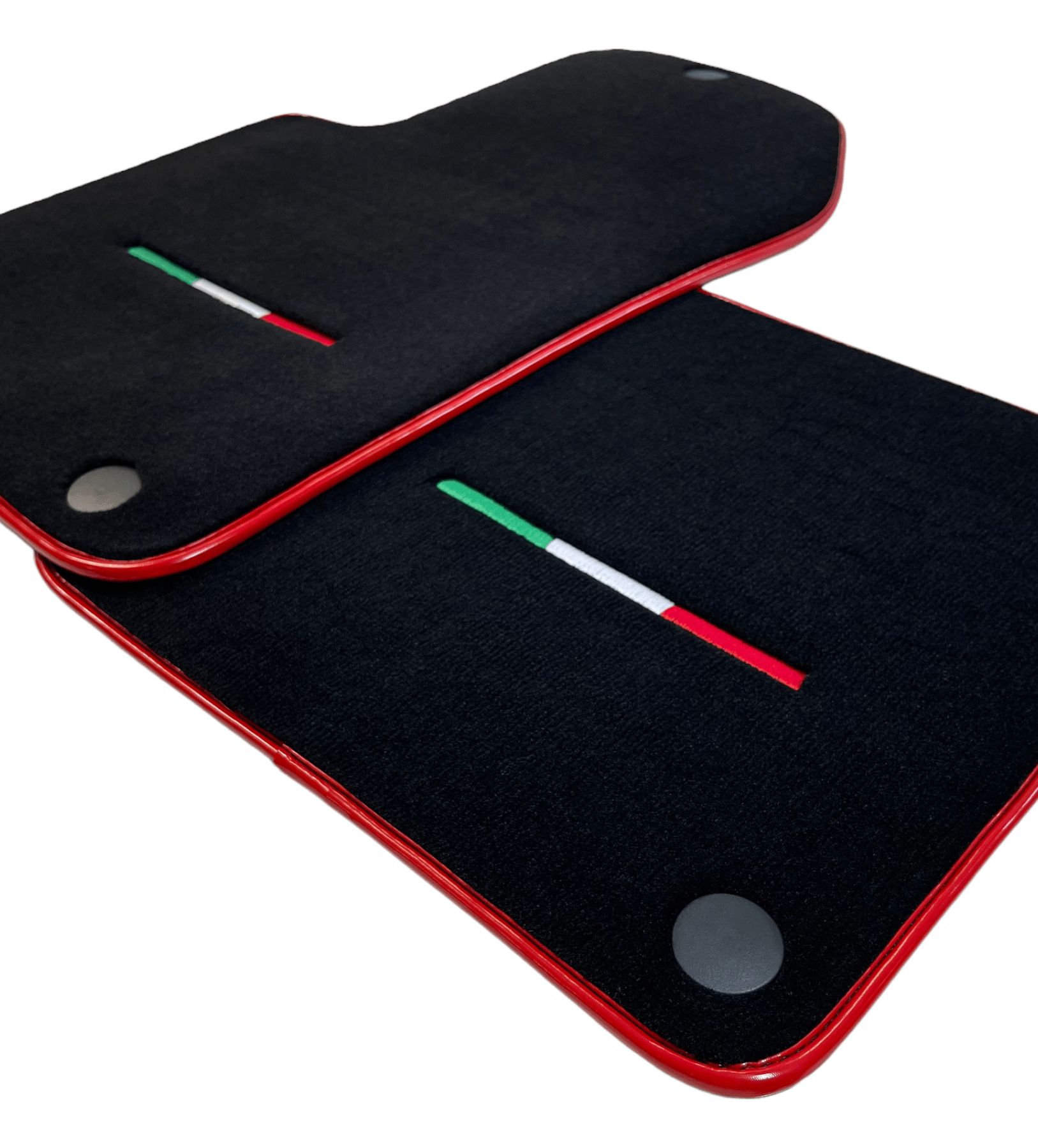 Black Floor Mats For Ferrari 599 Coupe 2006-2012 With Red Trim - AutoWin