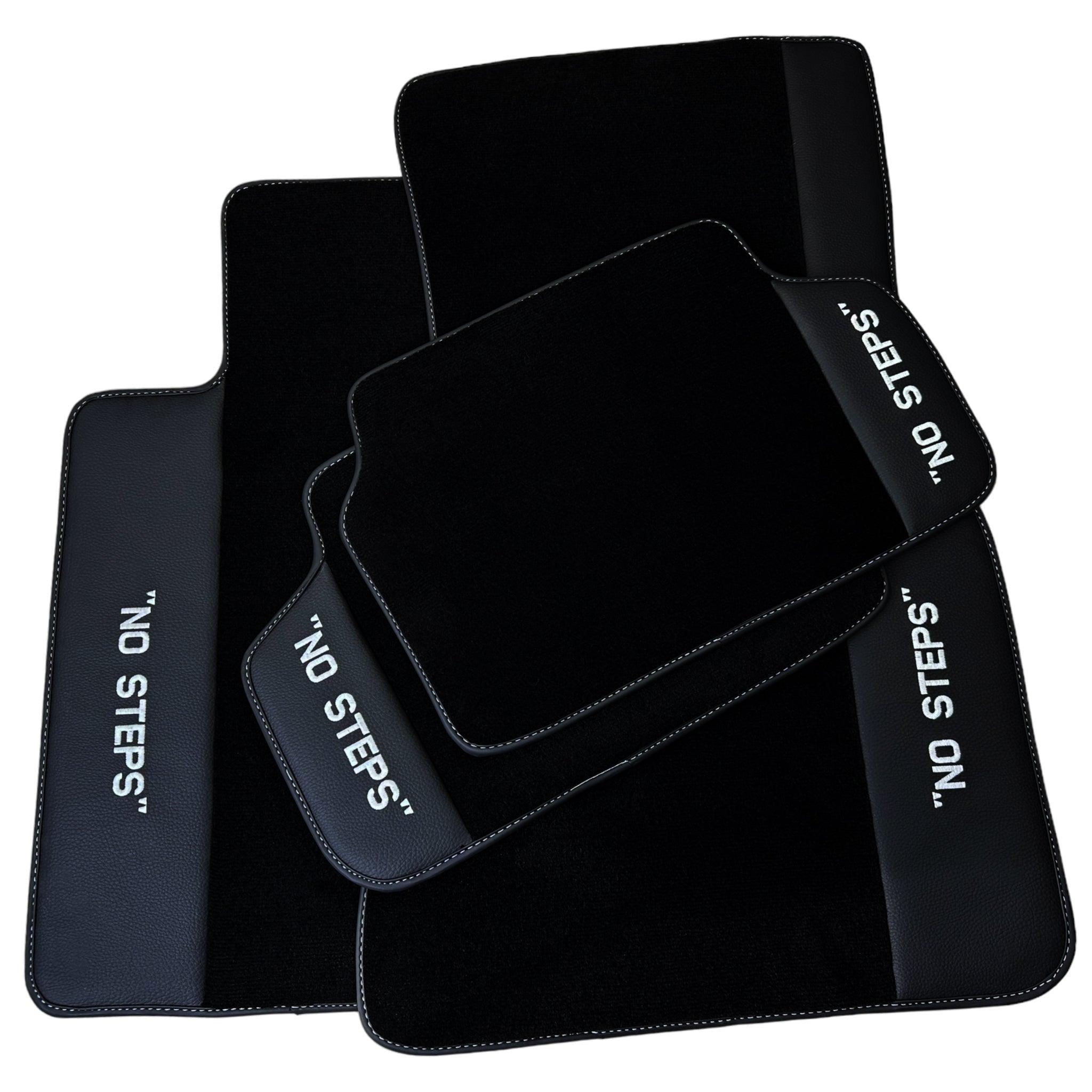 Black Floor Mats For BMW 5 Series E34 Sedan No Steps Edition - AutoWin