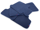 Dark Blue Floor Mats For BMW 1 Series E81 With M Package - AutoWin