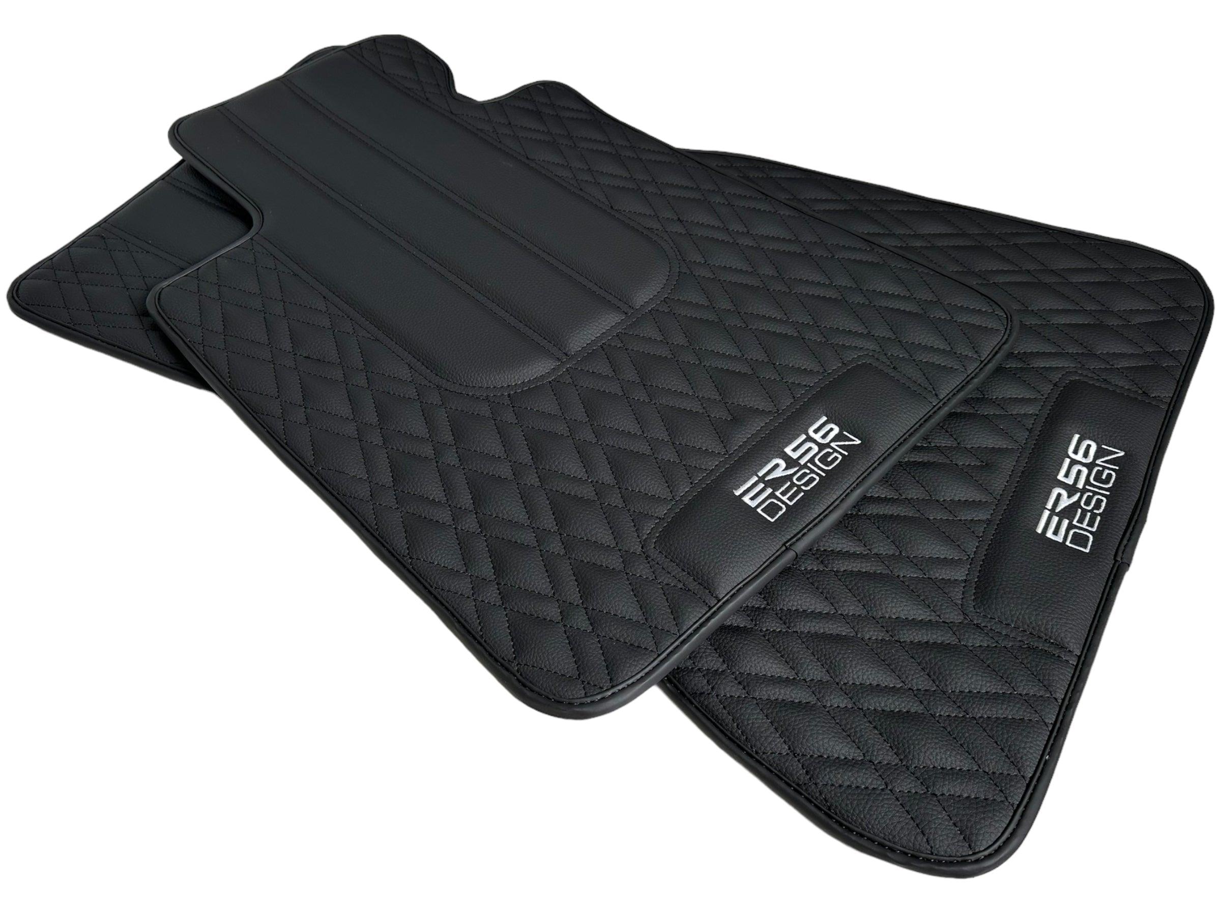 Floor Mats For BMW 3 Series E90 Black Leather Er56 Design - AutoWin