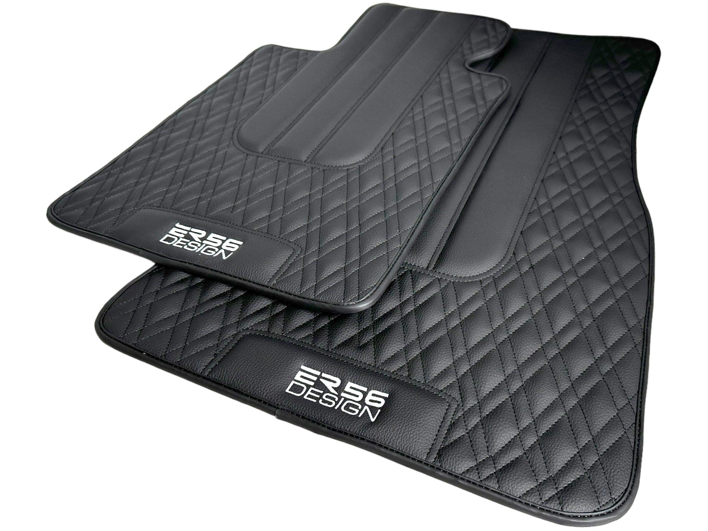 Floor Mats For BMW 5 Series E61 Wagon Black Leather Er56 Design - AutoWin