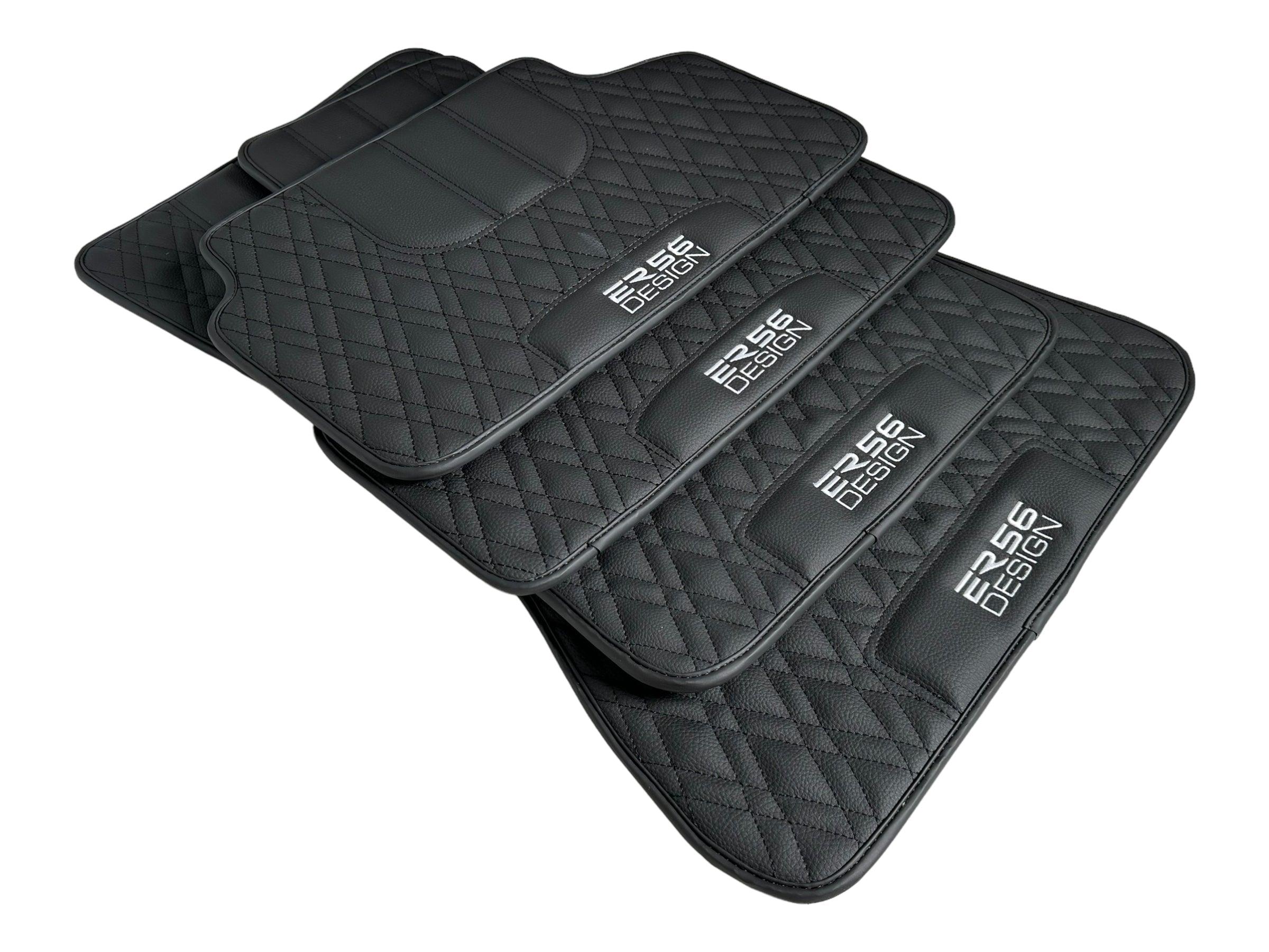 Floor Mats For BMW 8 Series Gran Coupe G16 Black Leather Er56 Design - AutoWin