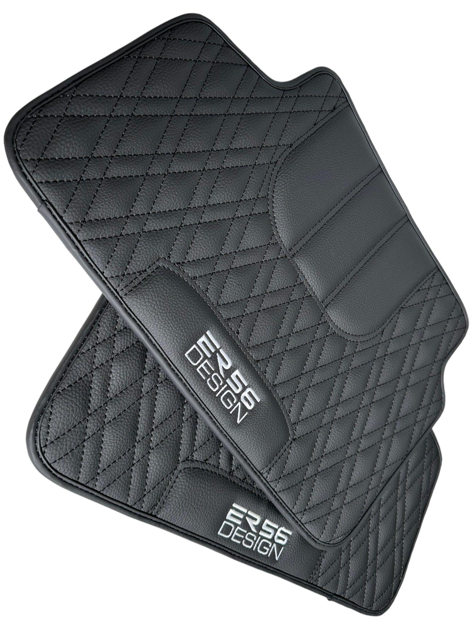Floor Mats For BMW X3 - E83 SUV Black Leather Er56 Design - AutoWin