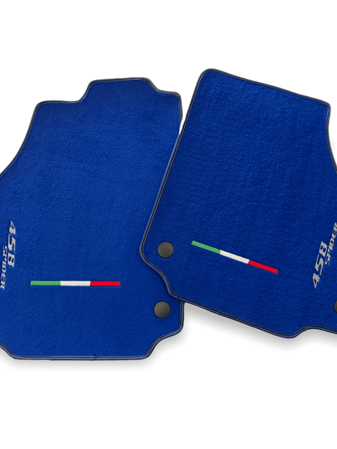Floor Mats For Ferrari 458 Spider 2012-2015 Blue Autowin Brand Italian Edition - AutoWin