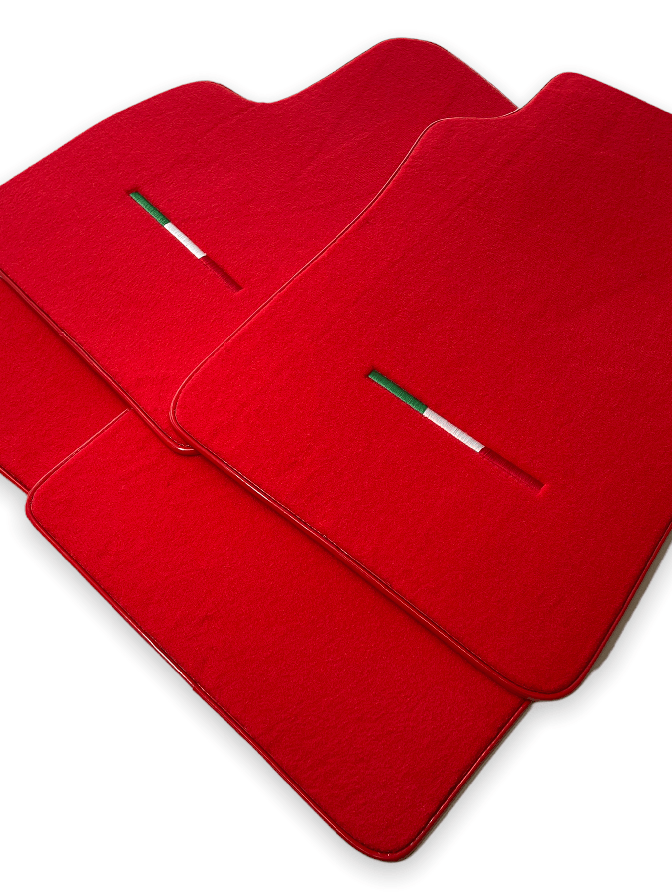 Floor Mats For Fiat 500 2008-2019 Red Color - AutoWin