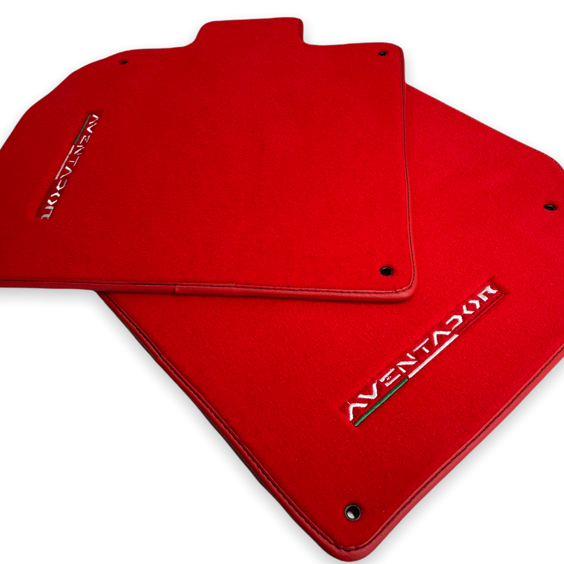 Floor Mats for Lamborghini Aventador Red Color - AutoWin