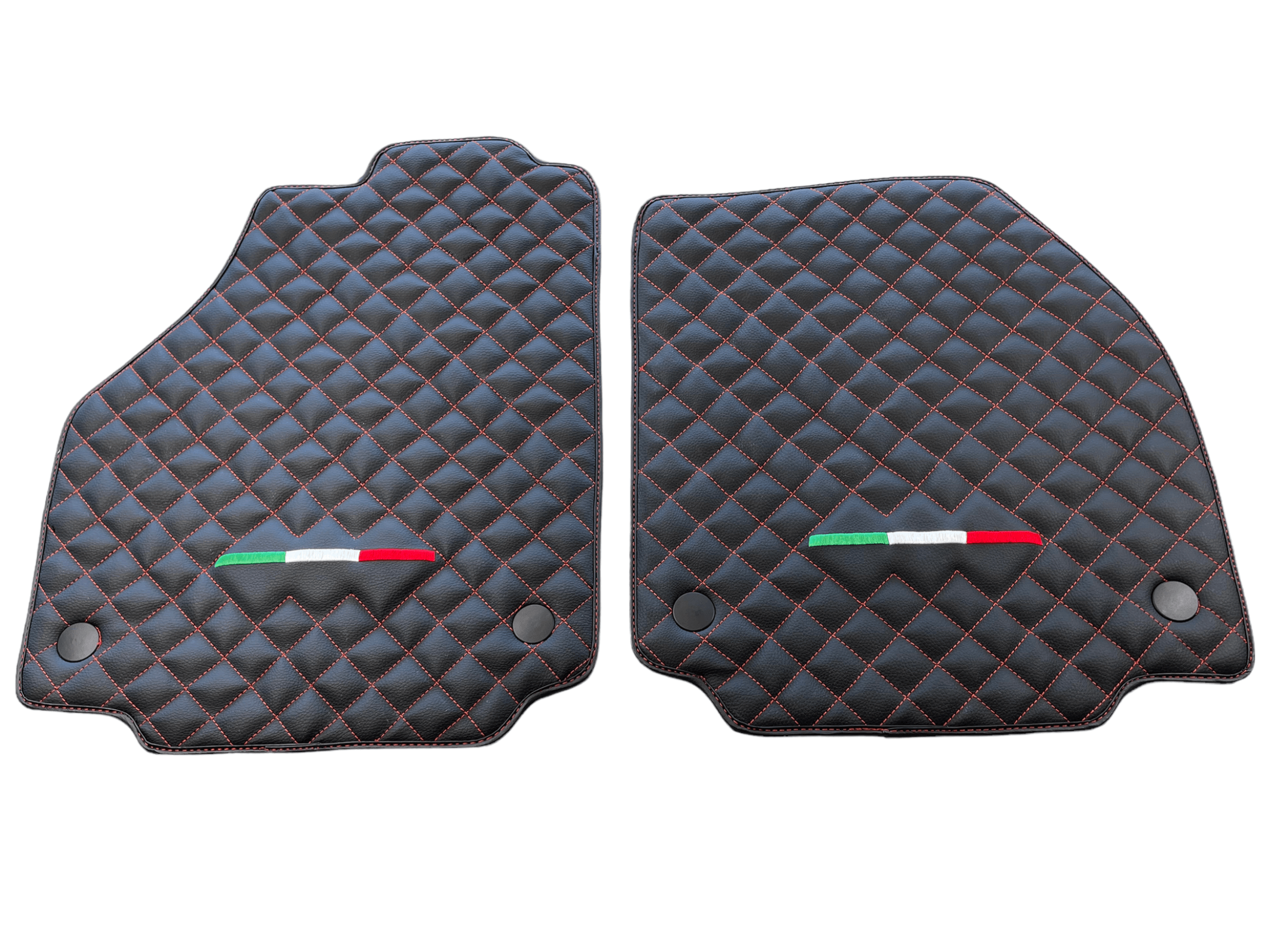 Leather Floor Mats For Ferrari 458 Spider 2012-2015 Black - AutoWin
